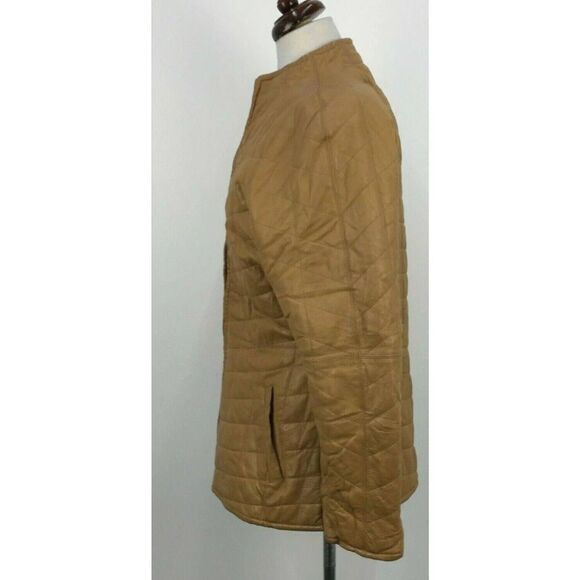 Marcia Tan Leather Moto Jacket - Picture 5 of 8